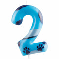 Zi Lan Number 5 Blue Dog Paw Birthday Candle Paw Print Cake Decor by Deal US