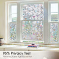 Viseeko 3D Pebble Stained Glass Privacy Film Rainbow 11.8x118in UV Protection by Deal US