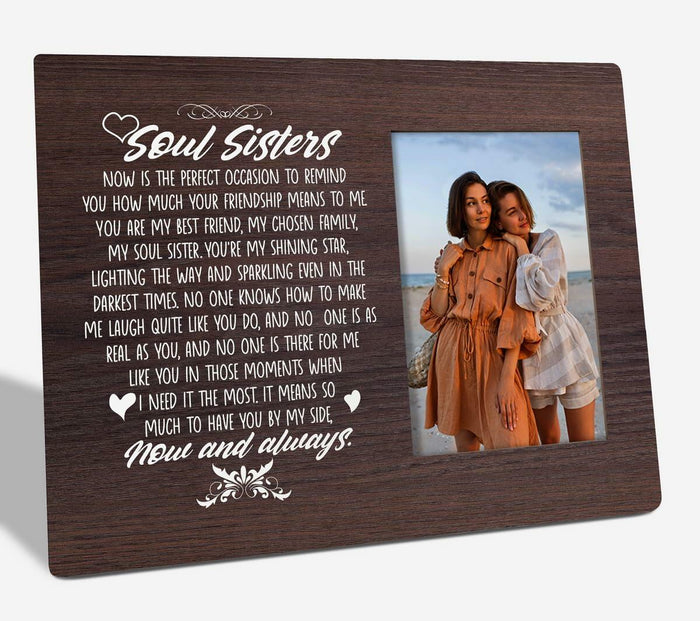 Friends Gift Tabletop Picture Frame Plaque Desk Decor Black by Deal US