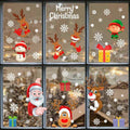 160Pcs Christmas Window Stickers Santa Reindeer Snowman Snowflakes Double-Sided by Deal US
