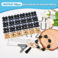 96PCS 15mm Silicone Beads Kit 2 Colors Round Rubber DIY Crafts by Deal US