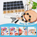 96PCS 15mm Silicone Beads Kit 2 Colors Round Rubber DIY Crafts by Deal US