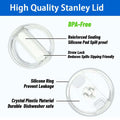 NETRIWOW 2 Pcs Tumbler Lid for Stanley 40oz Cup Dustproof Spill Proof White by Deal US