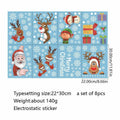 160Pcs Christmas Window Stickers Santa Reindeer Snowman Snowflakes Double-Sided by Deal US