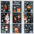 160Pcs Christmas Window Stickers Santa Reindeer Snowman Snowflakes Double-Sided by Deal US