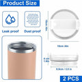 NETRIWOW 2 Pcs Tumbler Lid for Stanley 40oz Cup Dustproof Spill Proof White by Deal US