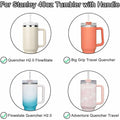 NETRIWOW 2 Pcs Tumbler Lid for Stanley 40oz Cup Dustproof Spill Proof White by Deal US