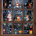 160Pcs Christmas Window Stickers Santa Reindeer Snowman Snowflakes Double-Sided by Deal US