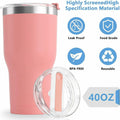 NETRIWOW 2 Pcs Tumbler Lid for Stanley 40oz Cup Dustproof Spill Proof White by Deal US