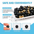 96PCS 15mm Silicone Beads Kit 2 Colors Round Rubber DIY Crafts by Deal US