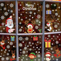 160Pcs Christmas Window Stickers Santa Reindeer Snowman Snowflakes Double-Sided by Deal US