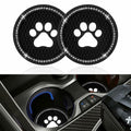 Kewucn Bling Paw Car Cup Holder Coasters 2PCS Dark Blue Rhinestone by Deal US