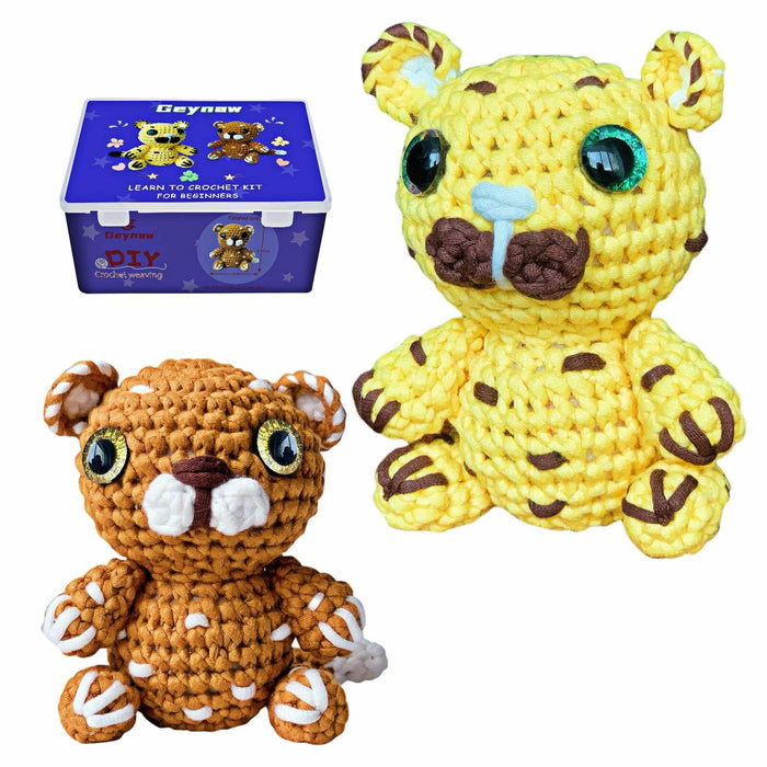 Geynaw Crochet Kit for Beginners Amigurumi Stuffed Animals Tiger by Deal US