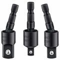 3Pcs Socket Adapter Set 1/4" 3/8" 1/2" Rotatable Impact Grade Drill Bits by Deal US