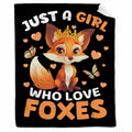 Just a Girl Who Loves Foxes Blanket Warm Soft Throw 40x50 Kids by Deal US