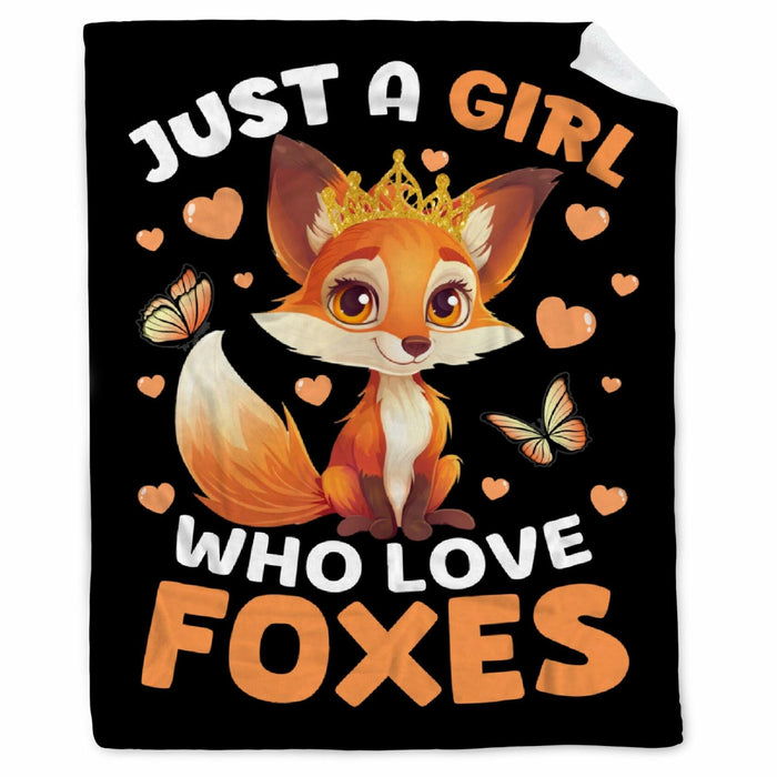 Just a Girl Who Loves Foxes Blanket Warm Soft Throw 40x50 Kids by Deal US