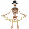 VioraWhite Skeleton Costume Accessories Banner Bow Tie Just Married by Deal US