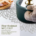 Defined Deco Silver Vinyl Placemats & Coasters Set of 18 15" Round by Deal US