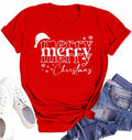 Merry Christmas Women's Graphic Short Sleeve Shirt Green Size XXL by Deal US