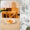 Defined Deco Silver Vinyl Placemats & Coasters Set of 18 15" Round by Deal US