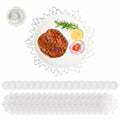 Defined Deco Silver Vinyl Placemats & Coasters Set of 18 15" Round by Deal US