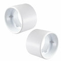 2Pcs Light Socket Shade Ring Metal Collar 1.5in Thread E26 E27 Ceramic White by Deal US