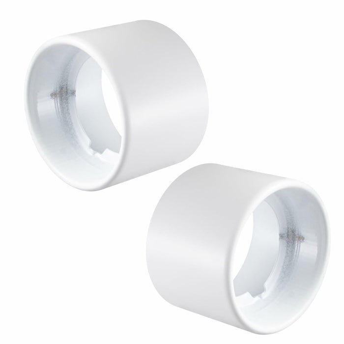 2Pcs Light Socket Shade Ring Metal Collar 1.5in Thread E26 E27 Ceramic White by Deal US