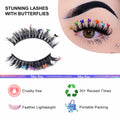 Miss Kiss Butterfly Russian Curl False Eyelashes 14MM Black 2 Pairs + 2 Brushes by Deal US