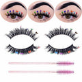 Miss Kiss Butterfly Russian Curl False Eyelashes 14MM Black 2 Pairs + 2 Brushes by Deal US