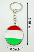 LLBFHH Hungary Flag Key Chain Stainless Steel Car Keyrings 3 Pcs by Deal US