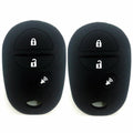Ezzy Auto Silicone Key Fob Case Cover for Toyota Black Rose by Deal US