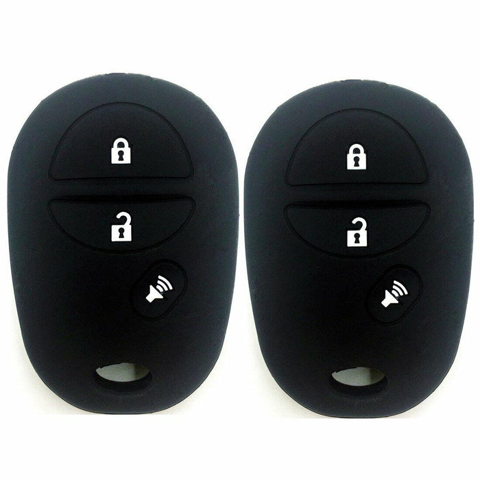 Ezzy Auto Silicone Key Fob Case Cover for Toyota Black Rose by Deal US