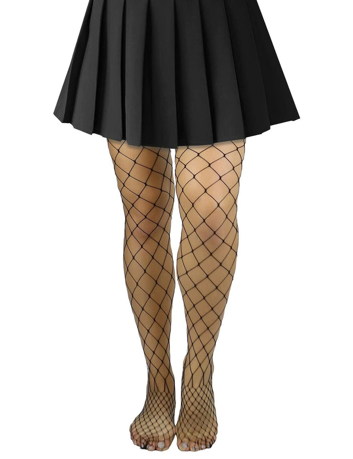 Lastclream Fishnet Tights High Waisted Sheer Pantyhose Plus Size Nude Size L by Deal US