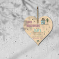 Wooden Antique Hanging Heart Plaque Sign Good Neighbors Quote by Deal US