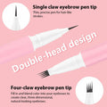 BestBy07/27 evpct Brown Dual-Ended Microblading Eyebrow Pen 1Pc Brush by Deal US