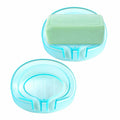 Self Draining Soap Dishes 2-Pack Waterfall Drainer Holder Blue Bathroom Kitchen by Deal US