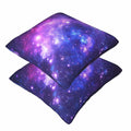 Tebjh Galaxy Star Pillow Covers 18x18 2-Pack Blue Nebula Throw Pillows by Deal US