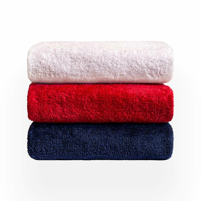 rsmon Cotton Golf Towels 20x17 Inch Red Navy Blue White Pack of 3 by Deal US