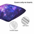 Tebjh Galaxy Star Pillow Covers 18x18 2-Pack Blue Nebula Throw Pillows by Deal US