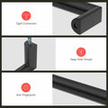 homdiy Cabinet Handles Matte Black 5in 128mm Hole Centers 25Pack by Deal US