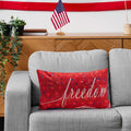 Freedom Patriotic 4th of July USA Pillow Cover 20x12 Inch by Deal US