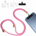 LOHASICDESIGN Adjustable Detachable Phone Lanyard Pink 31.5in by Deal US