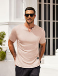 COOFANDY Mens Muscle Slim Fit Gym Shirt Short Sleeve Beige Size XL by Deal US