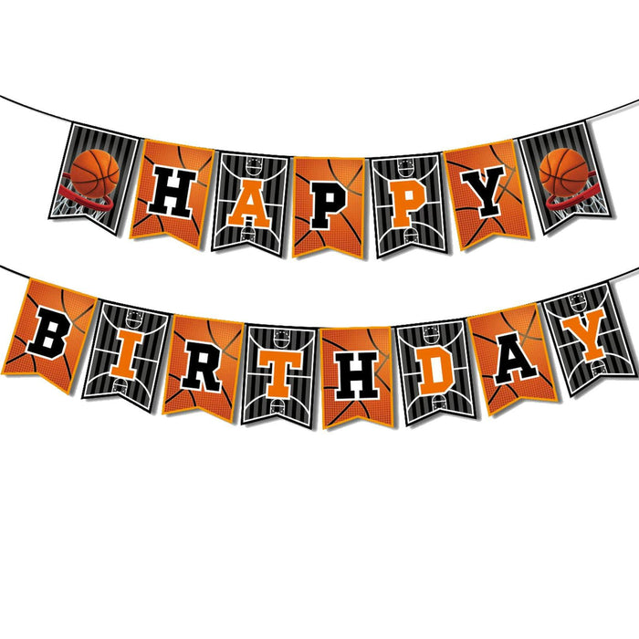 GLASNES Basketball Birthday Banner Happy Birthday Party Decoration by Deal US