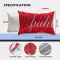 Freedom Patriotic 4th of July USA Pillow Cover 20x12 Inch by Deal US