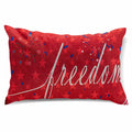 Freedom Patriotic 4th of July USA Pillow Cover 20x12 Inch by Deal US