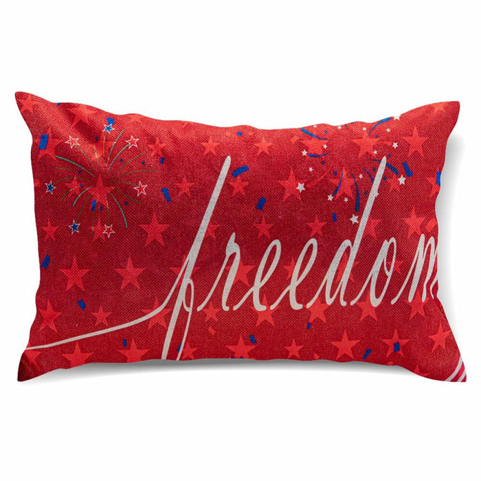 Freedom Patriotic 4th of July USA Pillow Cover 20x12 Inch by Deal US