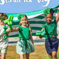 St. Patrick’s Day Leprechaun Top Hat Hair Bow Clips Green Clover Shamrock by Deal US