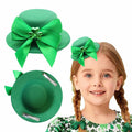 St. Patrick’s Day Leprechaun Top Hat Hair Bow Clips Green Clover Shamrock by Deal US