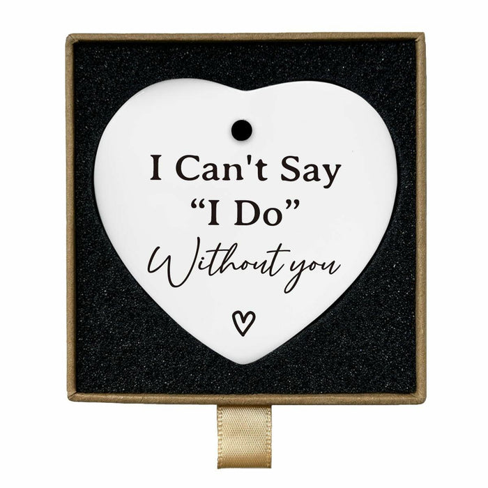 Bridesmaid Maid of Honor Heart Ceramic Ornament Wedding Gift by Deal US